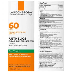 La Roche-Posay ANTHELIOS CLEAR SKIN OIL FREE SUNSCREEN SPF 60 50ml #LPAS060
